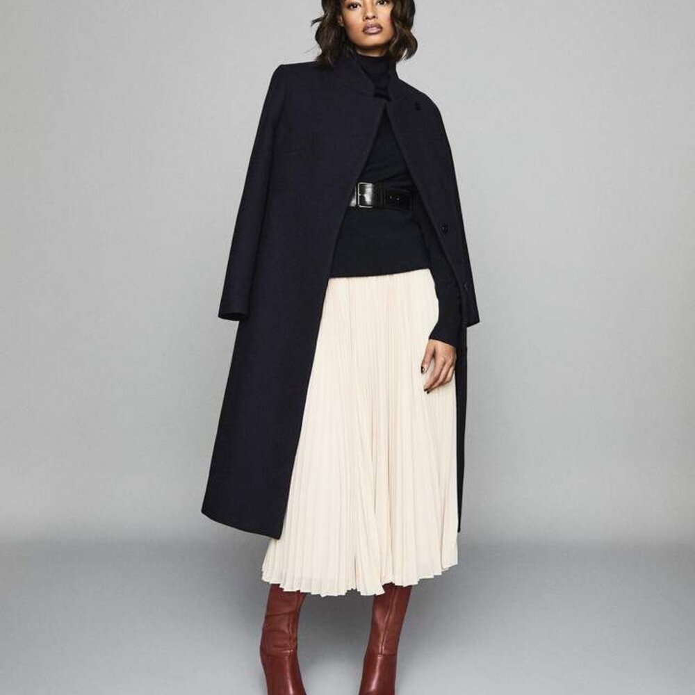 Navy Wool Coat